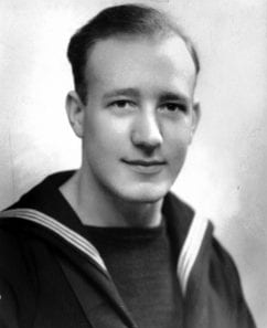 Fred Barrett in World War II sailor uniform